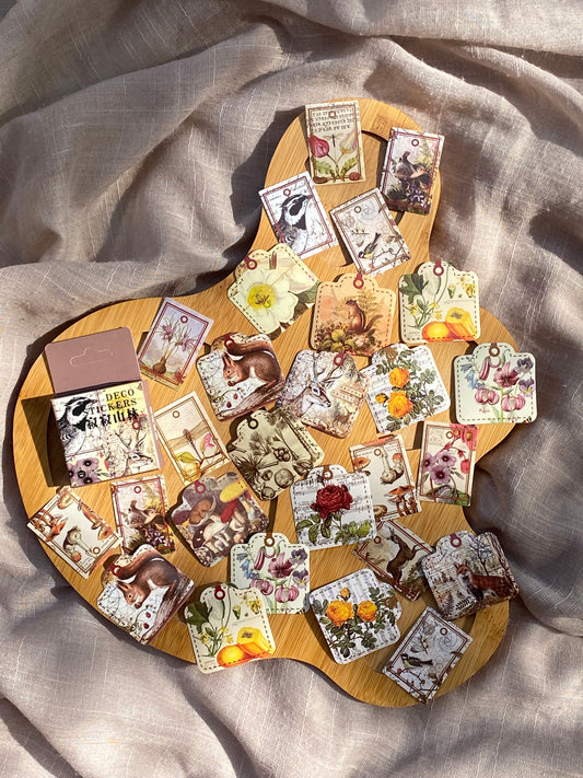 Box of Vintage Flora Stickers