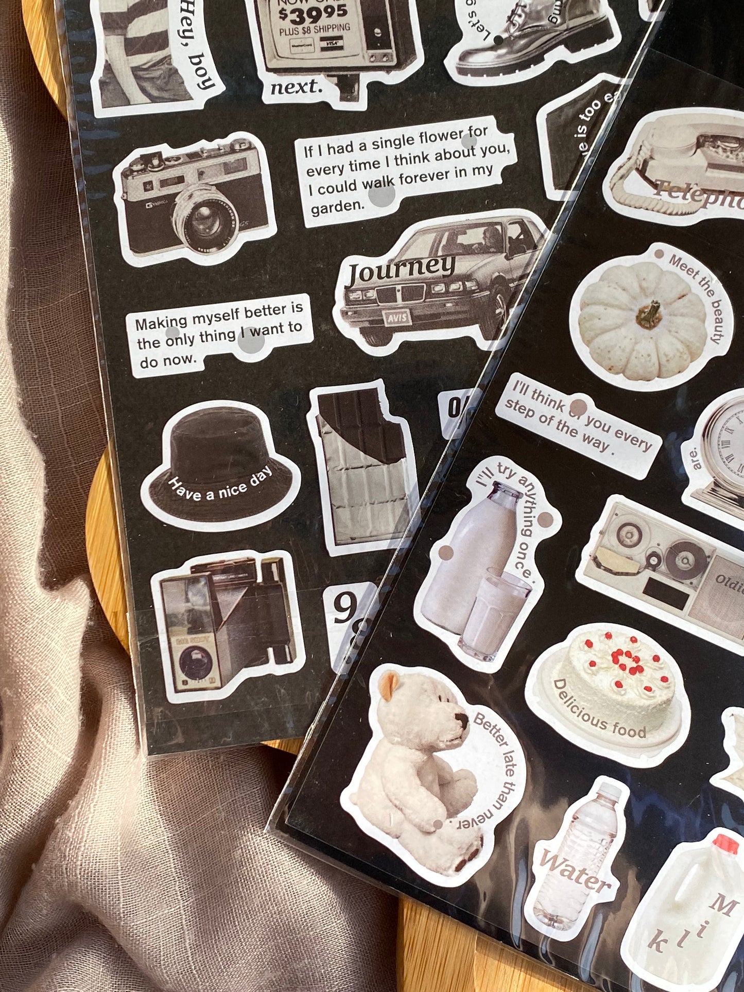 Scrapbook stickers (black n white)