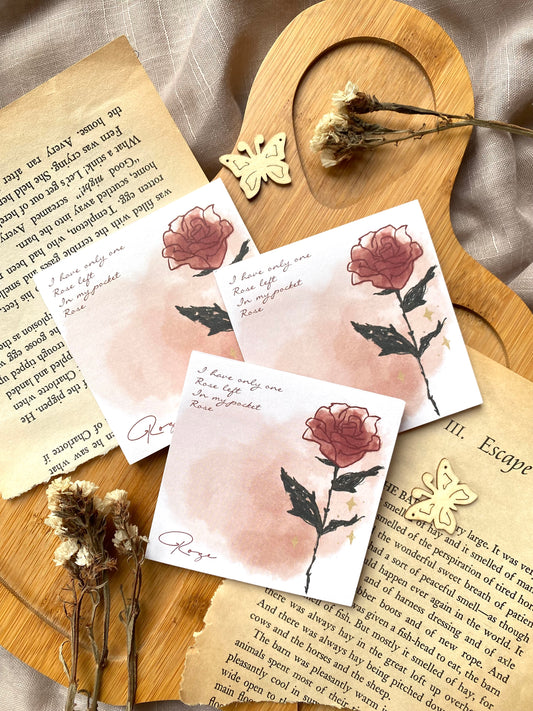 La Vie En Rose Sticky Notepad