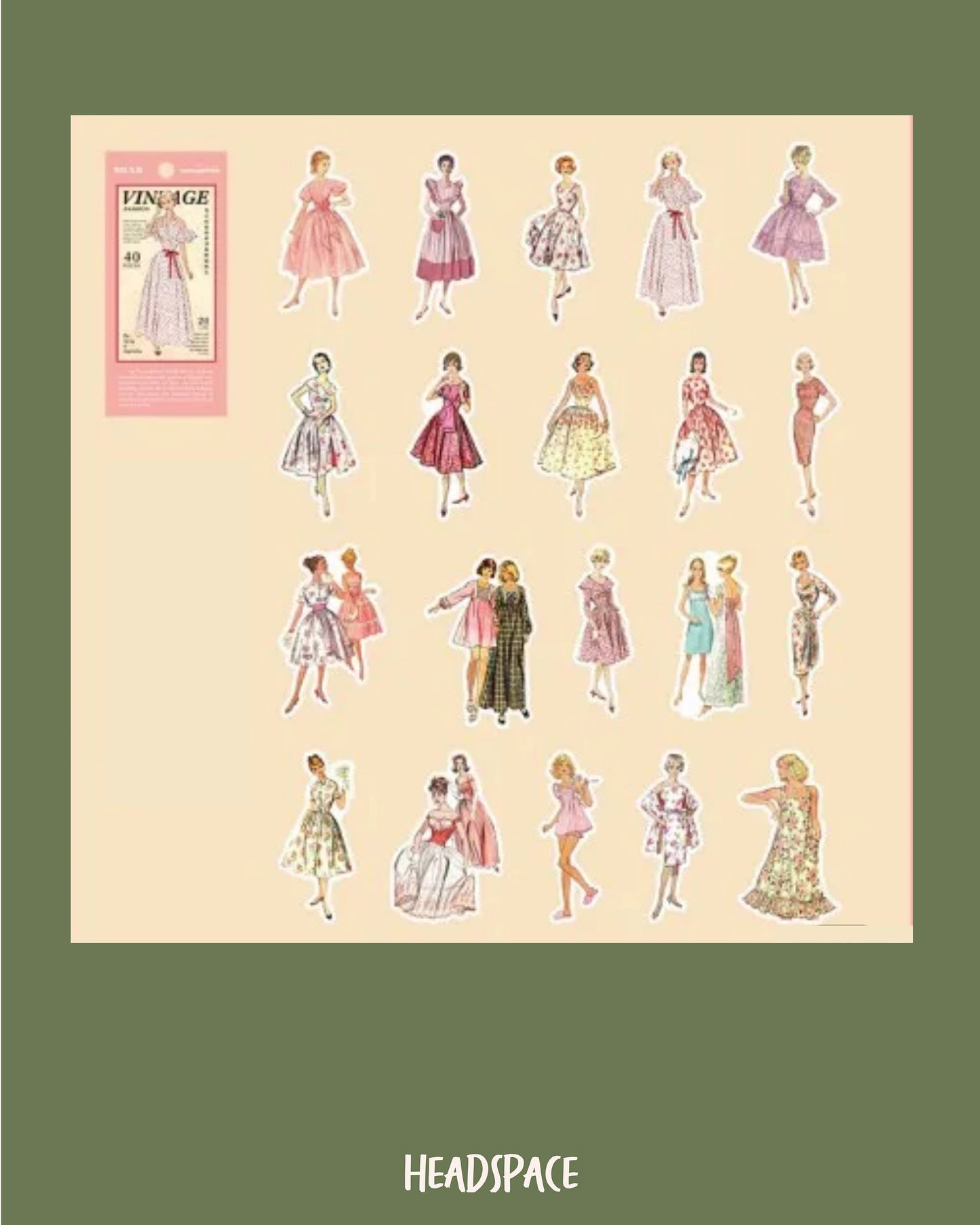 Vintage Outfit Stickers