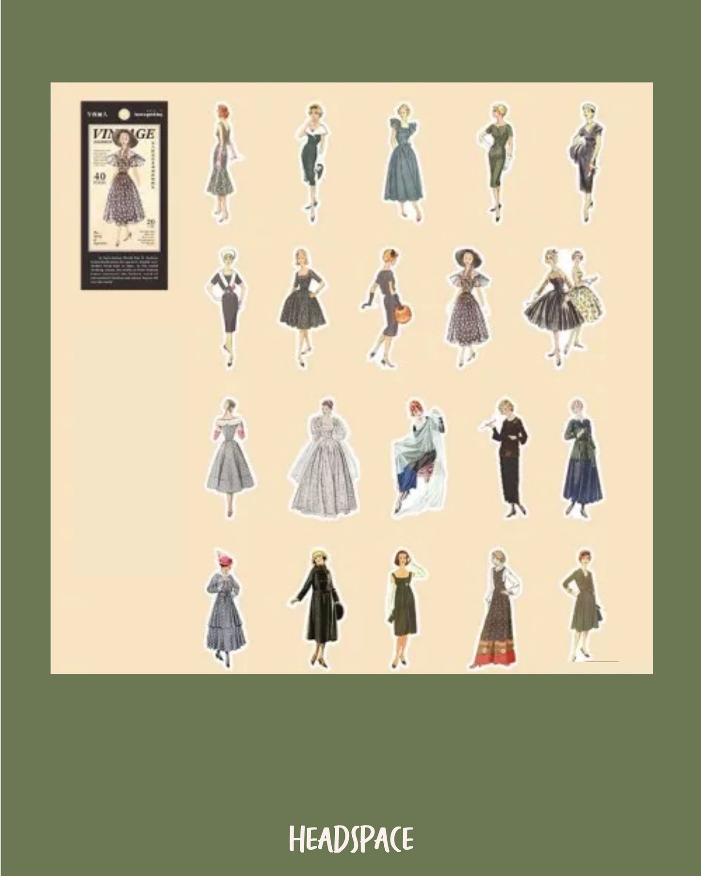 Vintage Outfit Stickers