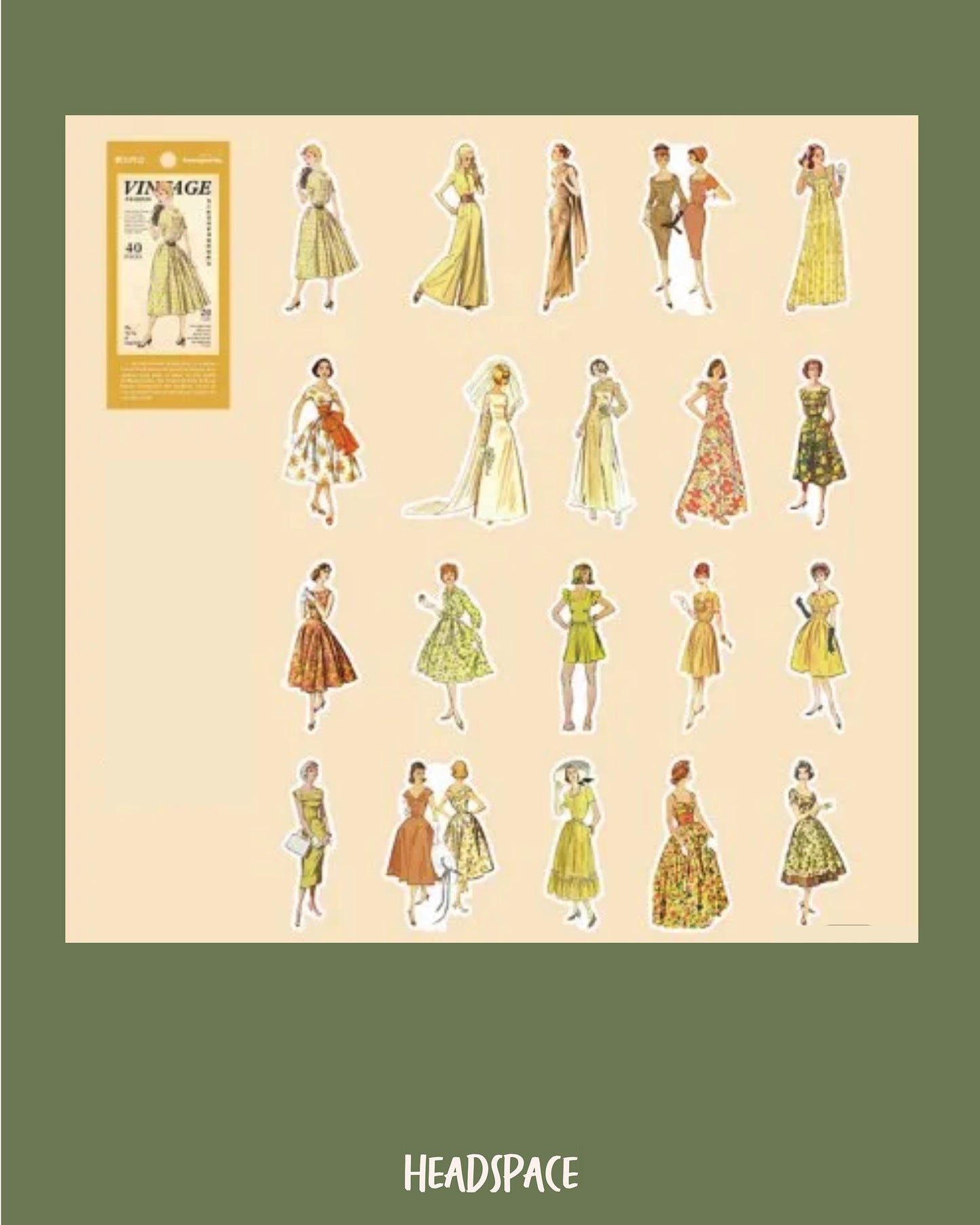 Vintage Outfit Stickers