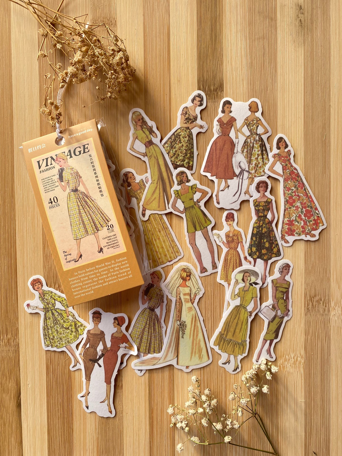 Vintage Outfit Stickers