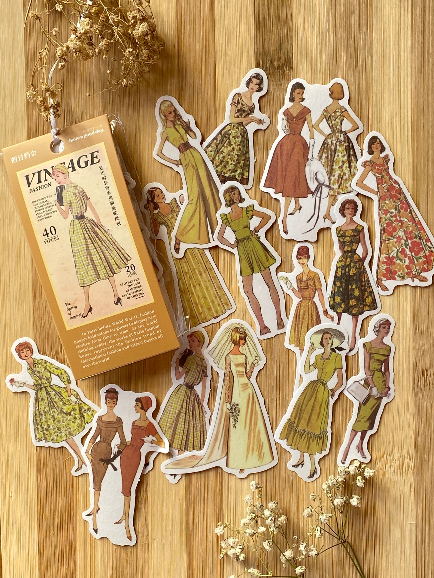 Vintage Outfit Stickers